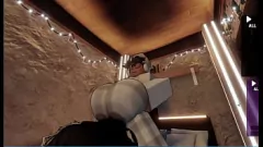 Afspelen Trio met grote lullen met rondborstige vrouw en Roblox-stiefdochter