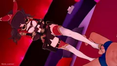 Play Amber from Genshin Impact Gets a Cumshot from Intense Footjob Session