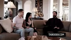 Play Teen Slut Anna De Ville in a Taboo Threesome with Boyfriend and Stepdad